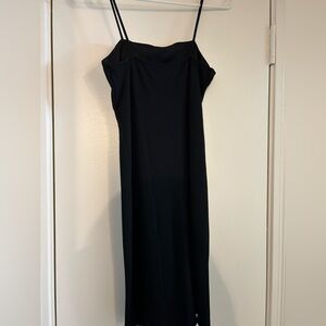 Black bodycon spaghetti strap dress